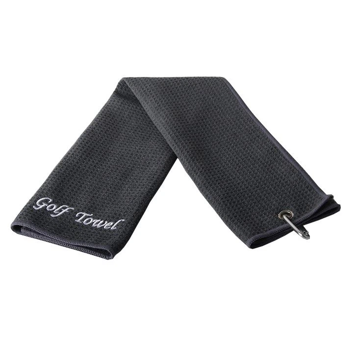 Microfiber waffle golf towel